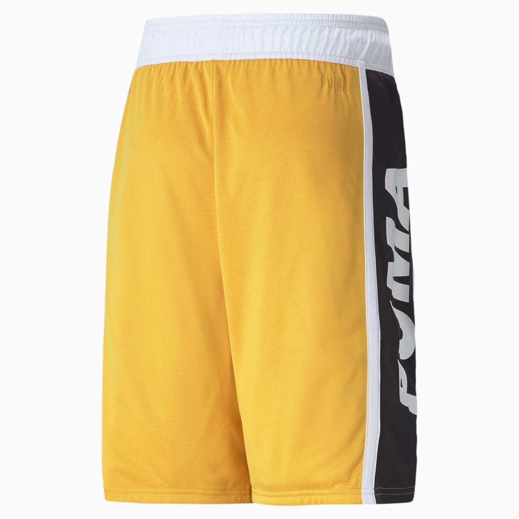 Mineral Yellow Puma Curl Basketball Men's Shorts | 1084LGJKZ