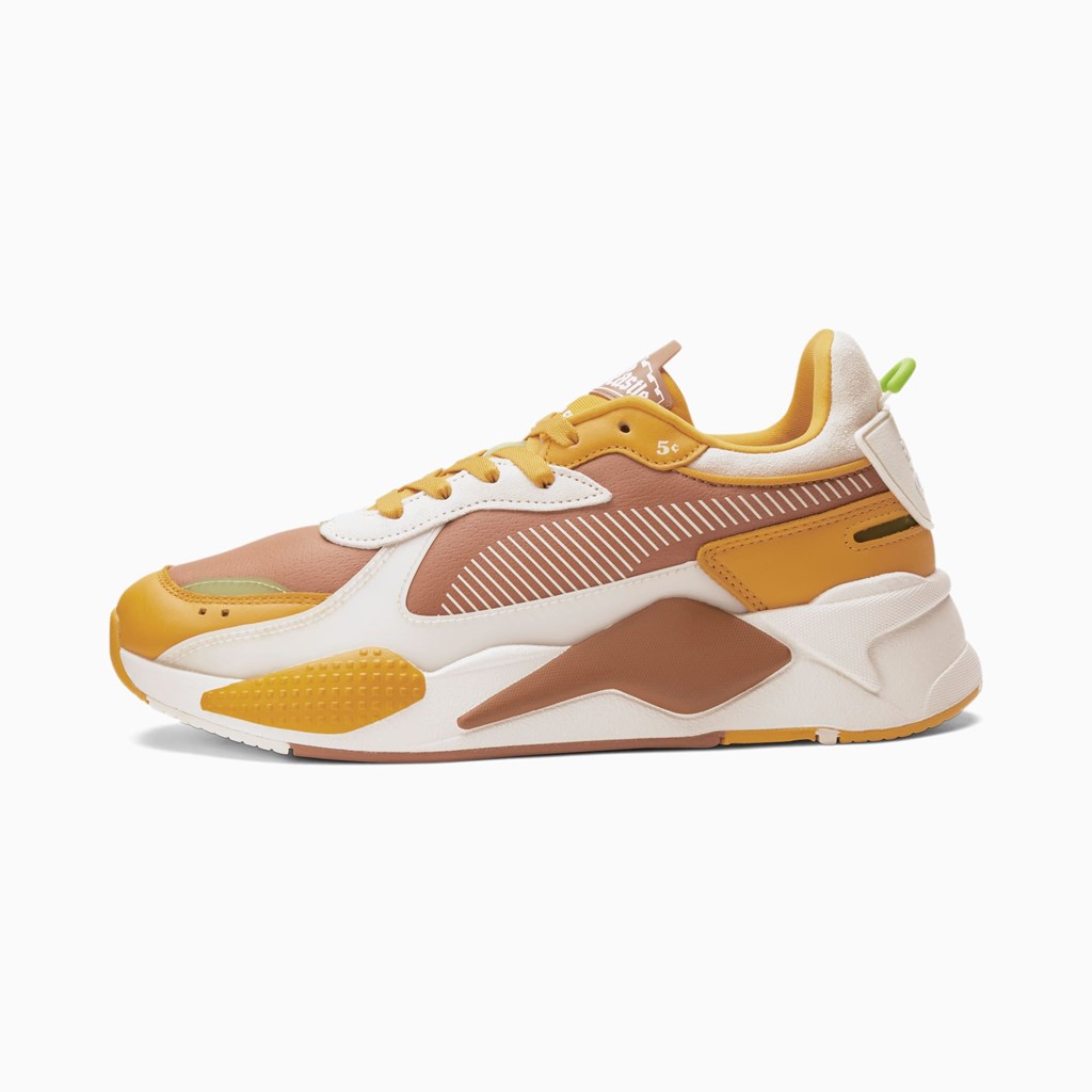 Mocha Bisque / Sunflower Puma PUMA x WHITE CASTLE RS-X Men\'s Sneakers | 2561CIZWL