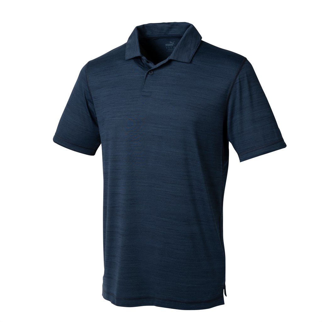 Navy Blazer Heather Puma CLOUDSPUN GRYLBL Golf Polo Men's Polo | 1748CSQZM