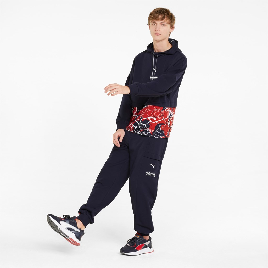 Night Sky Puma Red Bull Racing Printed Men's Hoodie | 7036HRNZL