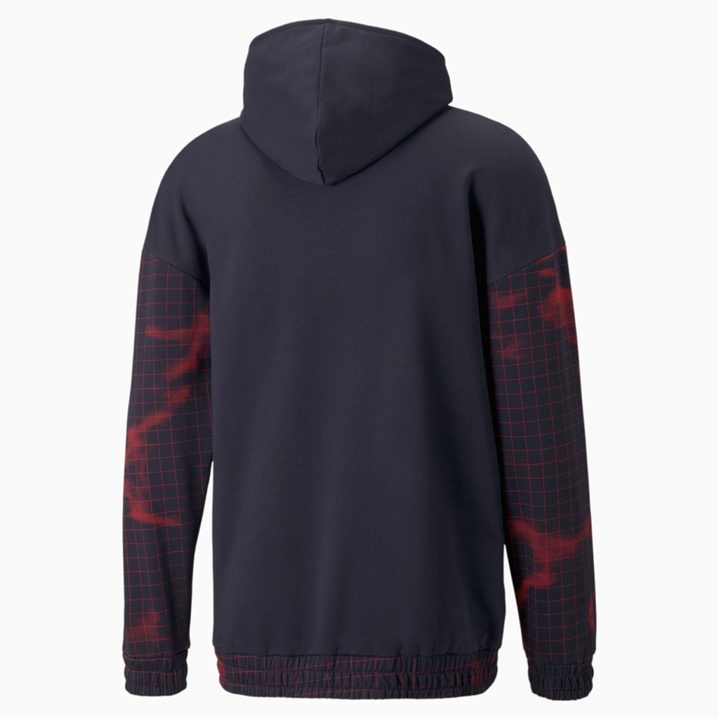 Night Sky Puma Red Bull Racing Printed Men's Hoodie | 9130DQZSV