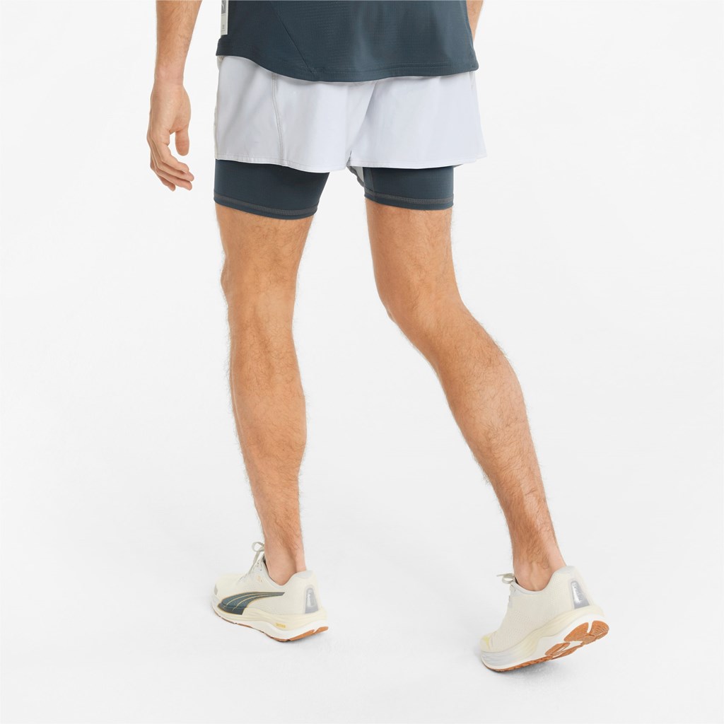 Nimbus Cloud / Dark Slate Puma PUMA x FIRST MILE 5" 2-in-1 Running Men's Shorts | 7518HZJBW