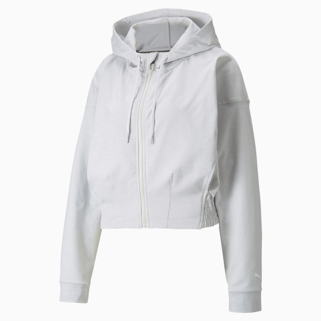 Nimbus Cloud Heather Puma CLOUDSPUN Full-Zip Training Women's Hoodie | 5249DFZRC