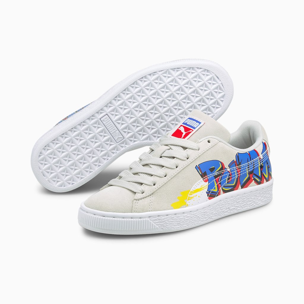 Nimbus Cloud / Nebulas Blue Puma Suede Street Art Youth JR Boys' Sneakers | 8460XYLQO