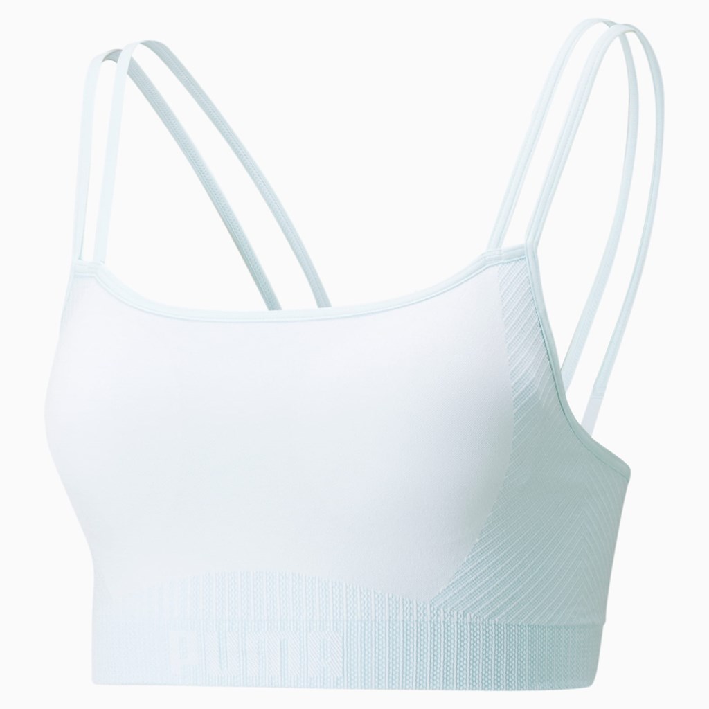 Nitro Blue White Puma Low Impact FormKnit Training Women's Sports Bra | 3719PAVNF