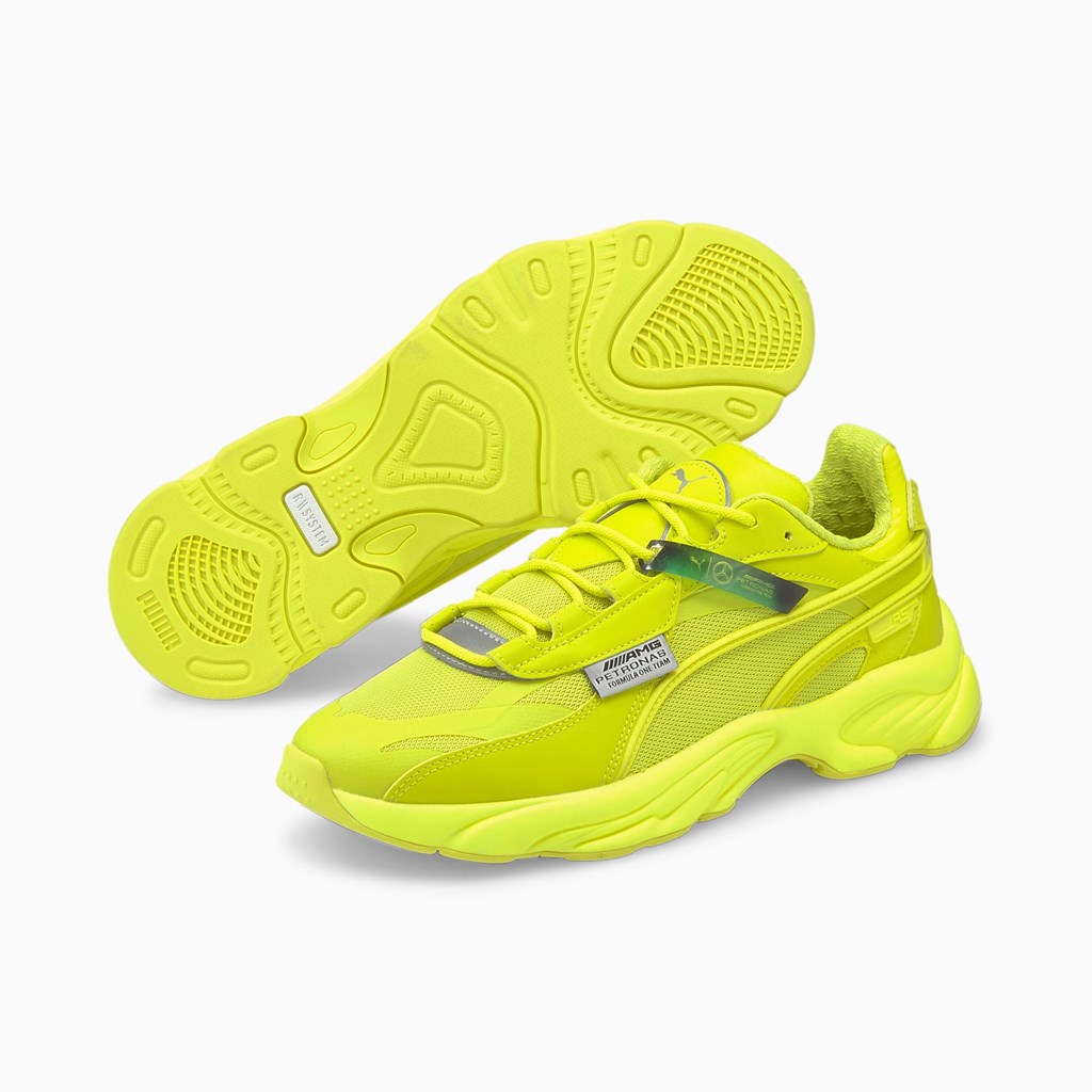 Nrgy Yellow / Nrgy Yellow / Nrgy Yellow Puma Mercedes F1 RS Connect Motorsport Men's Shoes | 8061QOFRP