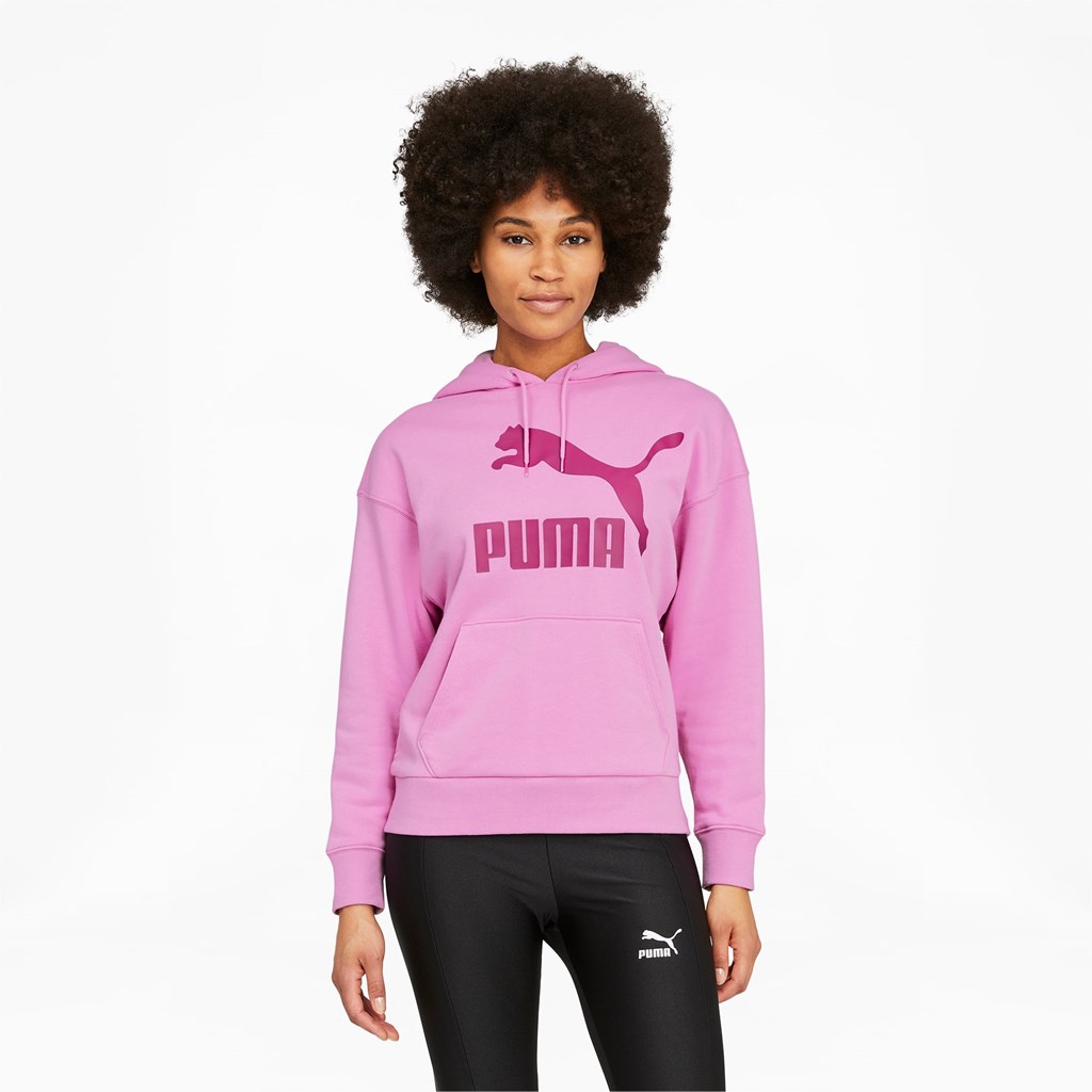 Opera Mauve Puma Classics Logo Women\'s Hoodie | 8123RHBMX