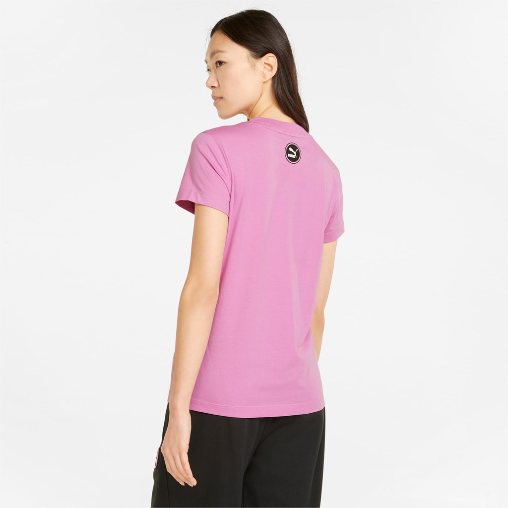 Opera Mauve Puma Sportswear by PUMA Graphic Women's Tee | 9453BUWCN