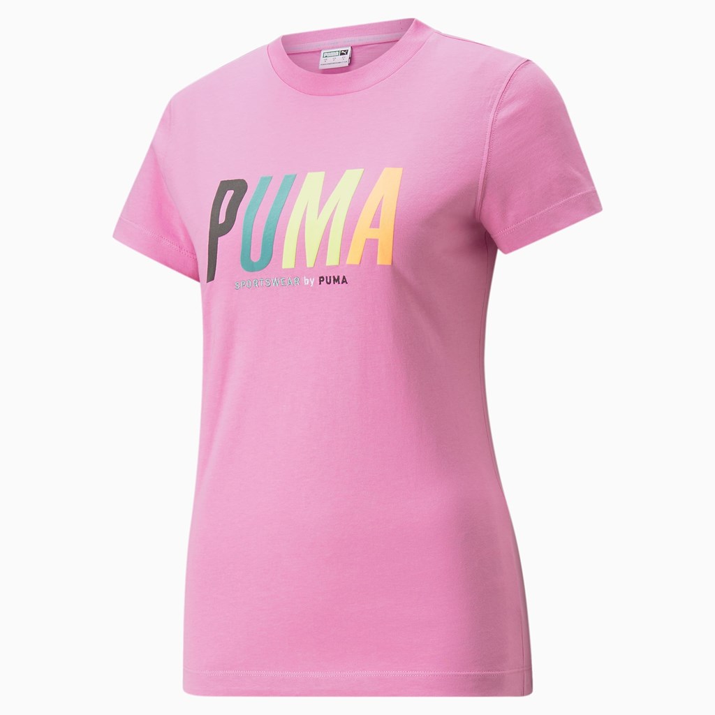 Opera Mauve Puma Sportswear by PUMA Graphic Women's Tee | 9453BUWCN