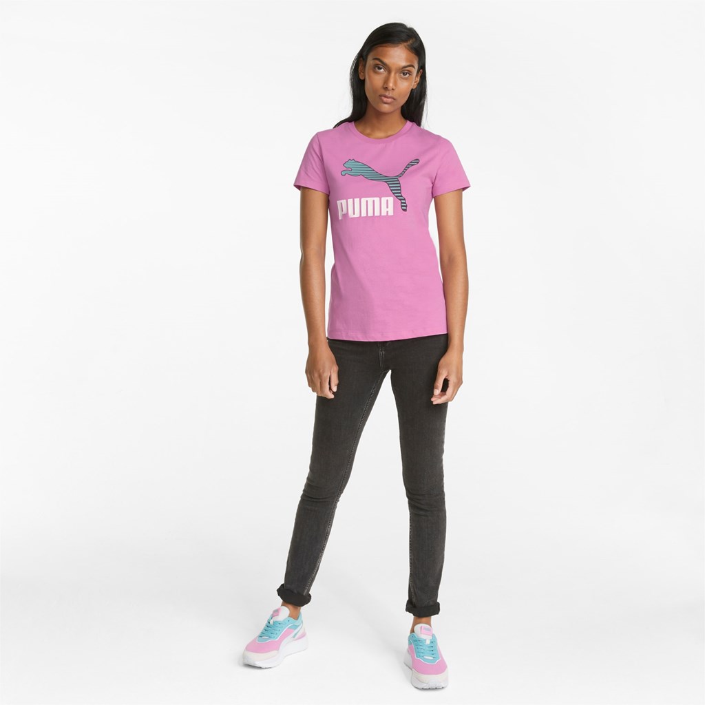 Opera Mauve / SWXP Puma Classics Logo Interest Women's Tee | 3516XIVRU