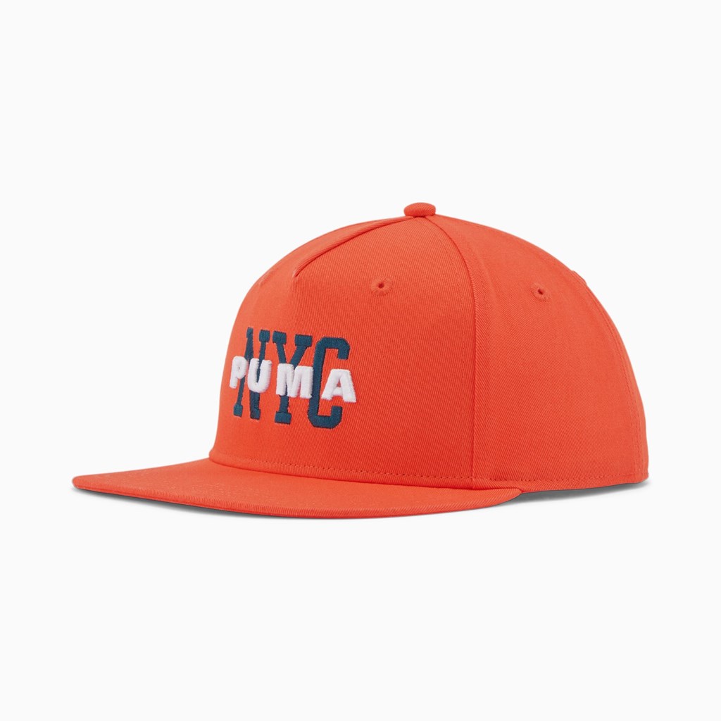 Orange Puma PUMA NYC Science Snapback Men\'s Snapback | 4061JTNLA