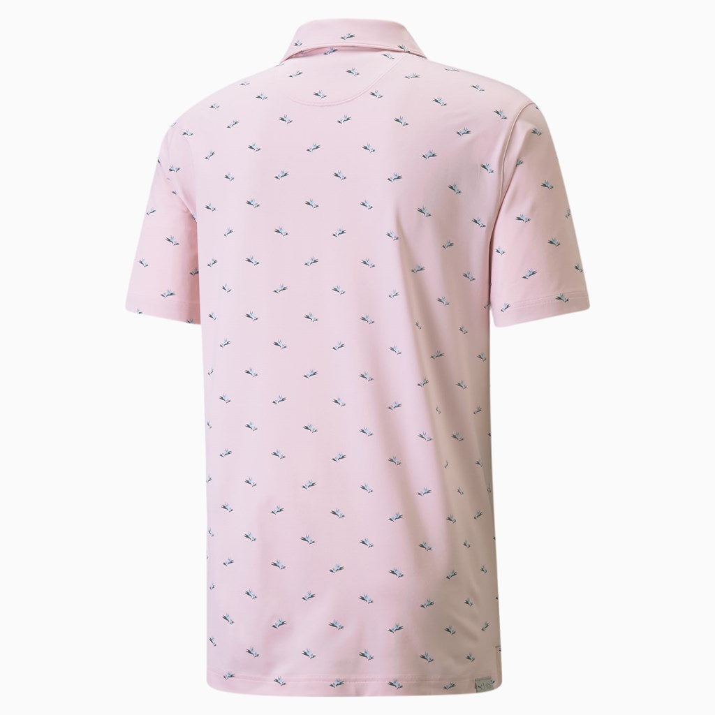 Parfait Pink Puma MATTR Paradise Men's Polo | 3548PYZJM