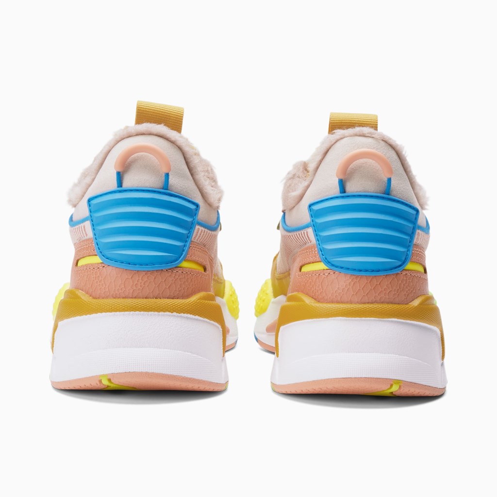 Pastel Parchment / Peach Pink / Ocean Dive Puma RS-X Cuddle  Women's Sneakers | 5742CTBHZ