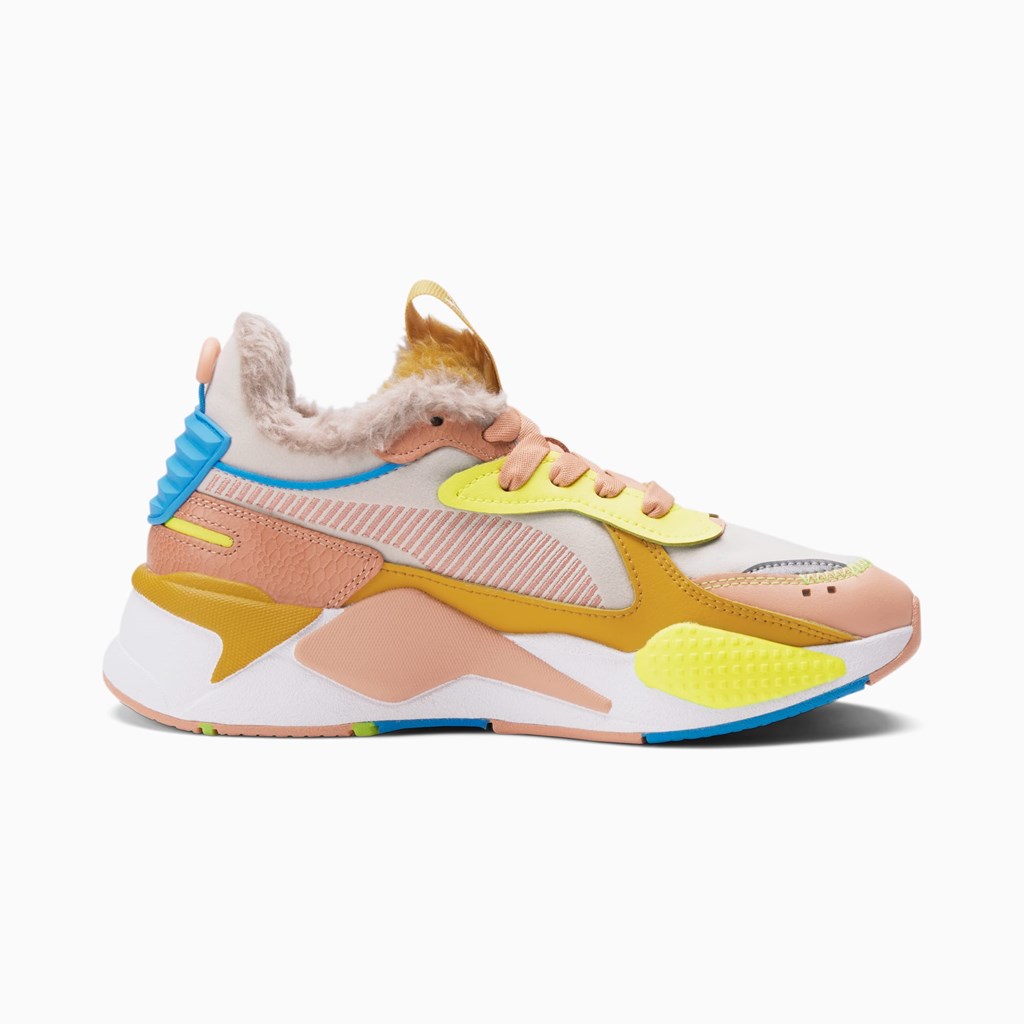 Pastel Parchment / Peach Pink / Ocean Dive Puma RS-X Cuddle  Women's Sneakers | 5742CTBHZ