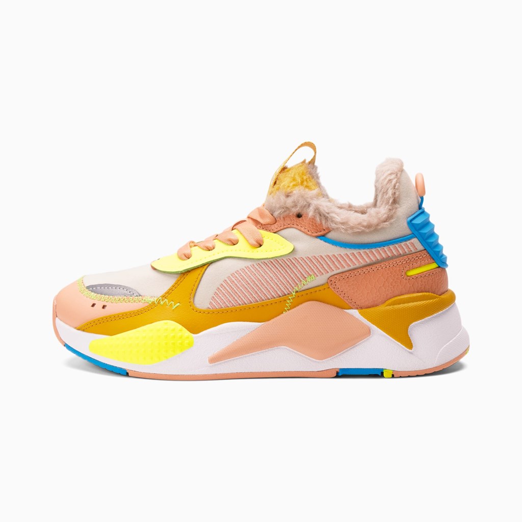 Pastel Parchment / Peach Pink / Ocean Dive Puma RS-X Cuddle  Women\'s Sneakers | 5742CTBHZ