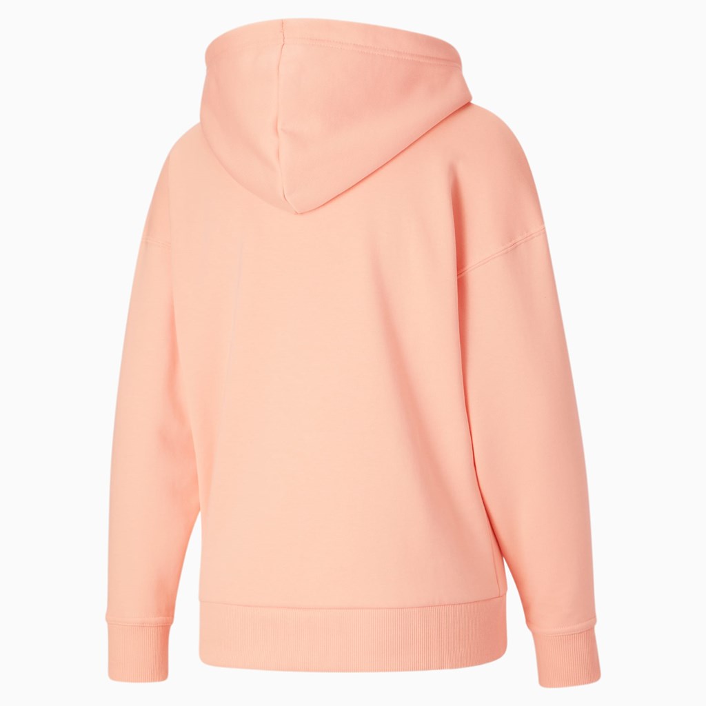 Peach Parfait / Ivory Glow Puma Classics Logo FL Women's Hoodie | 3809XKHJF