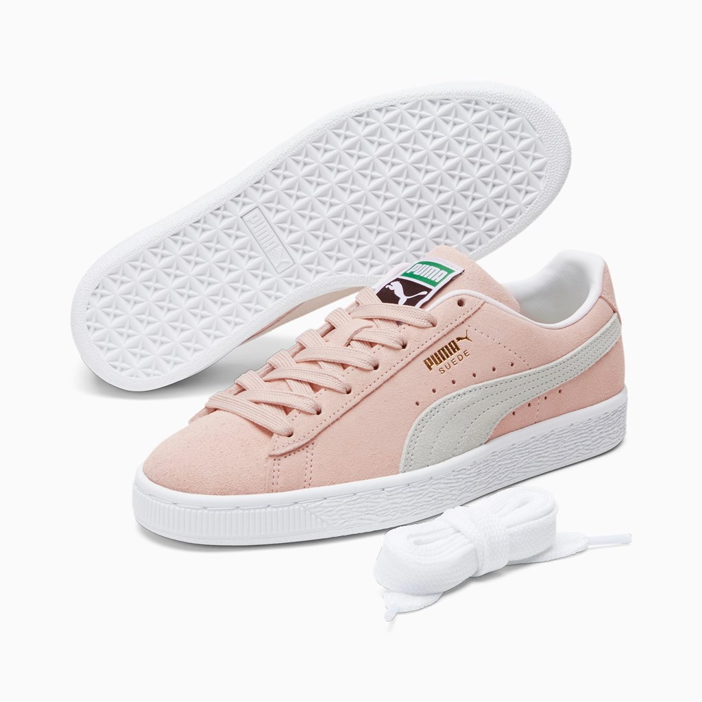 Peachskin White Puma Suede Classic XXI Women's Sneakers | 8234XIDGJ