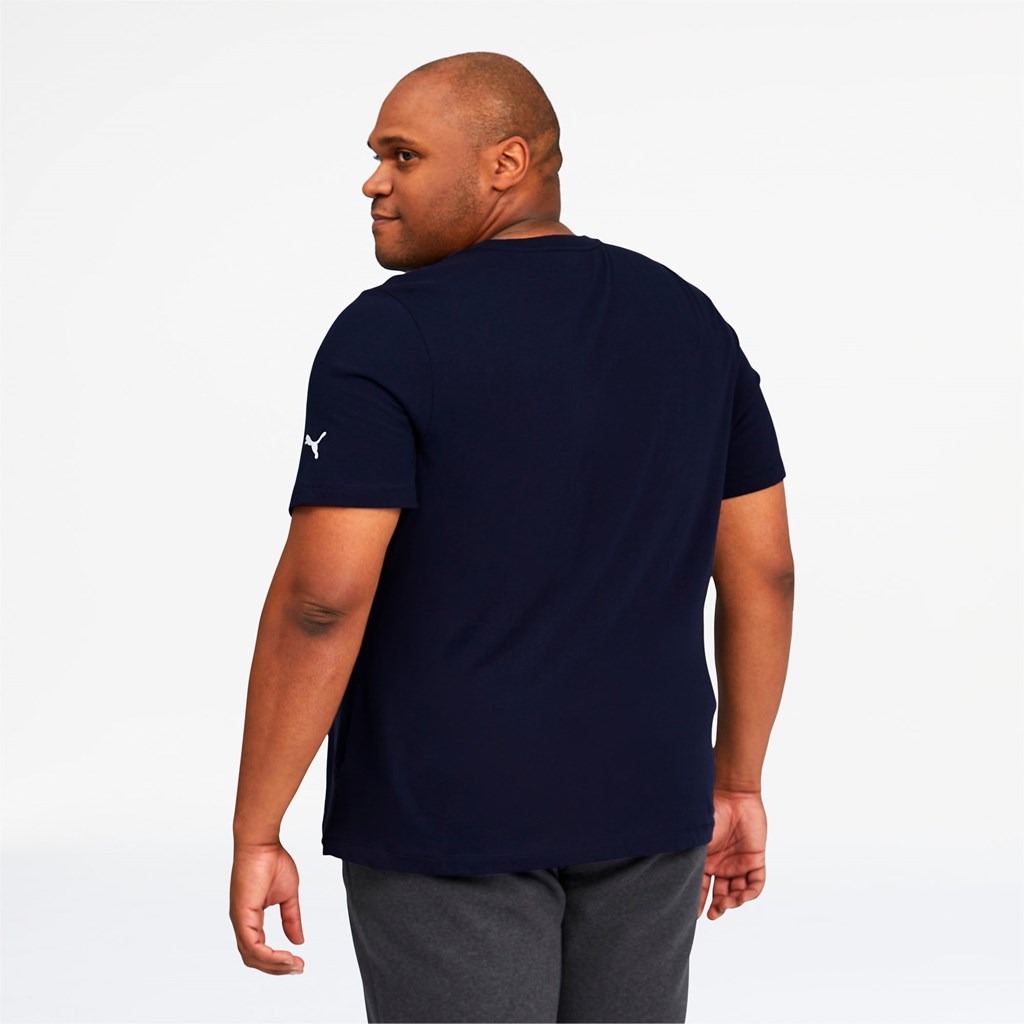 Peacoat Puma Essentials Logo BT Men's Tee | 5612VWEJM