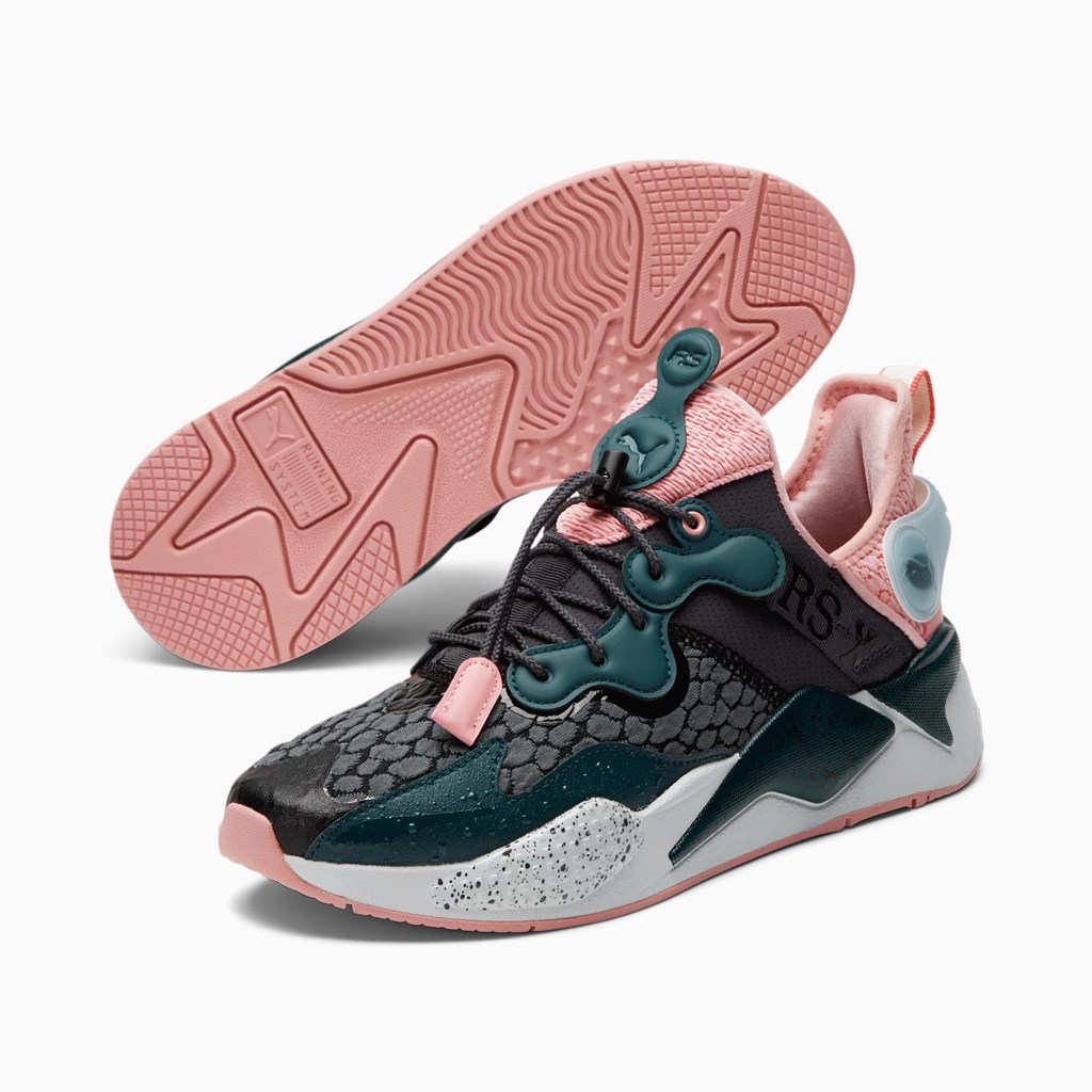 Periscope / Black / Deep Teal Puma RS-X T3CH Craken Men's Sneakers | 3470KNROS