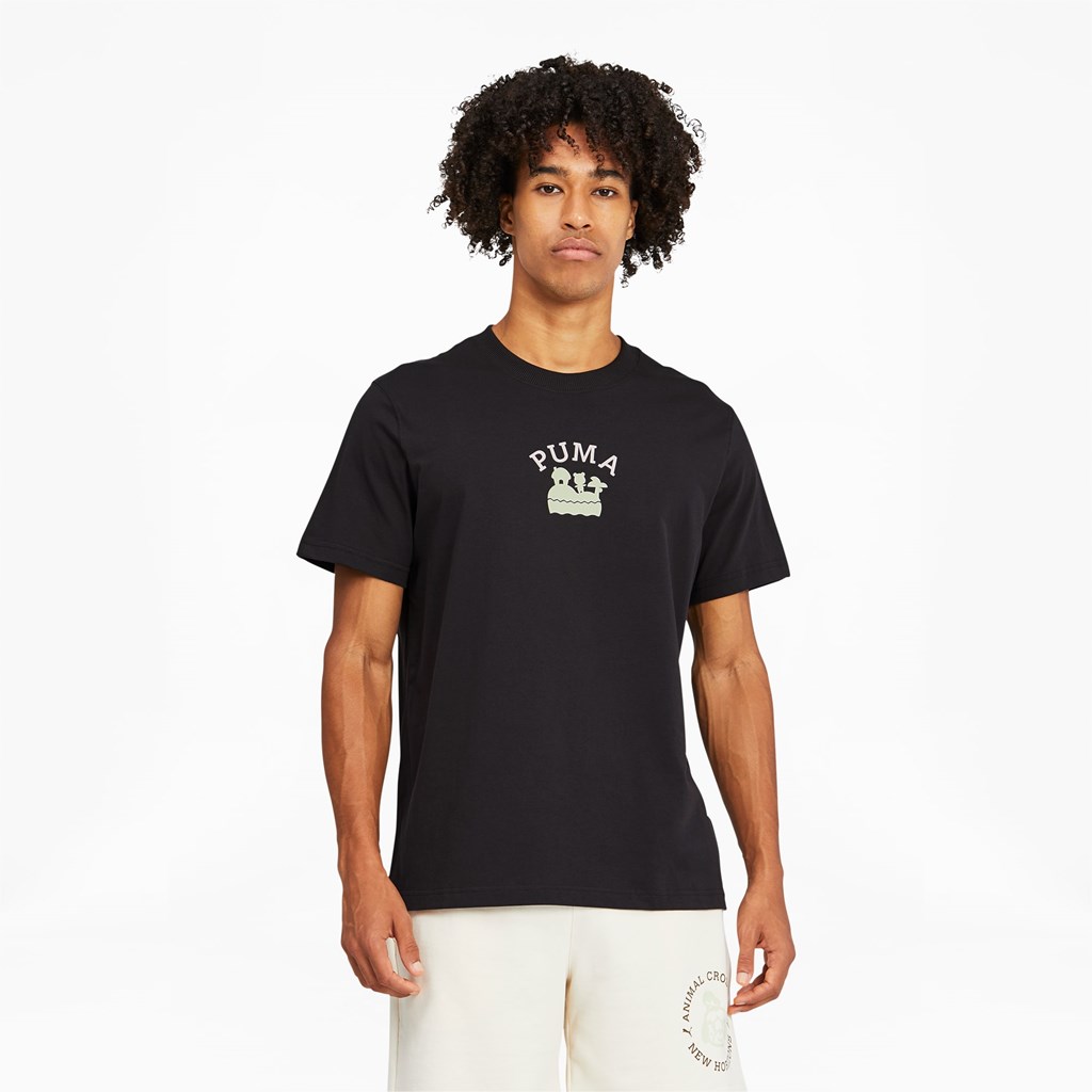 Phantom Black Puma PUMA x Animal Crossing™: New Horizons Men\'s Tee | 1547UGIFK