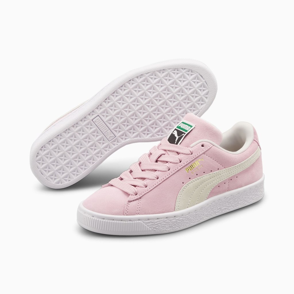 Pink Lady / White Puma Suede Classic XXI JR Girls' Sneakers | 4508QGUTC