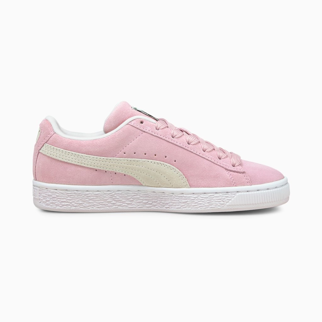 Pink Lady / White Puma Suede Classic XXI JR Girls' Sneakers | 4508QGUTC