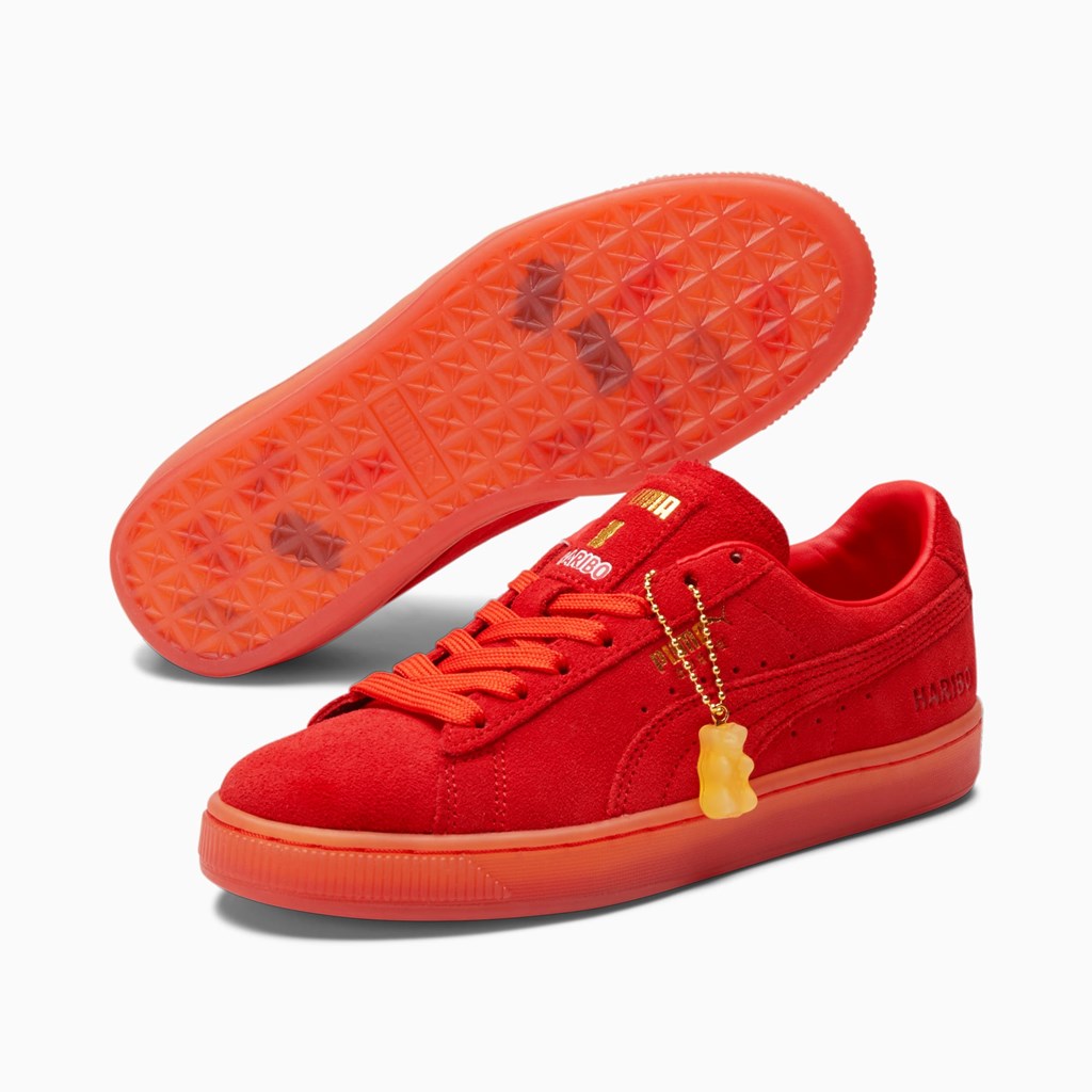 Poppy Red / Poppy Red Puma PUMA x HARIBO Suede JR Boys' Sneakers | 5962MTKEL