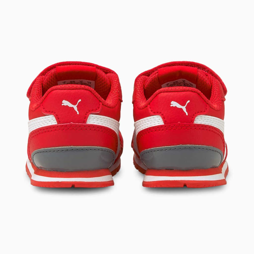 Poppy Red / White / Flint Stone Puma St Runner V2 V Toddler Girls' Sneakers | 9716LRIYZ