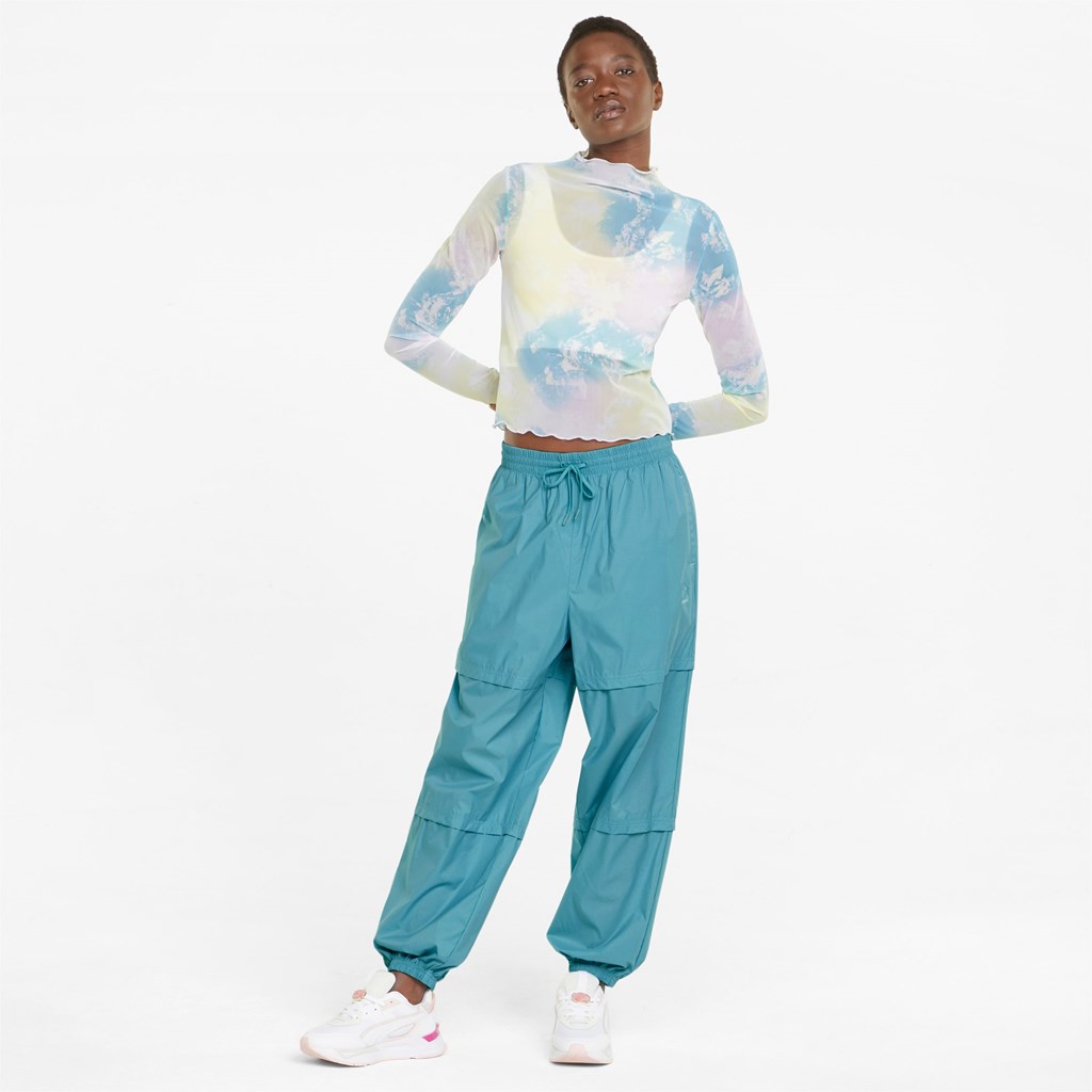 Porcelain Puma Crystal Galaxy Woven Women's Pants | 3206DRPSL