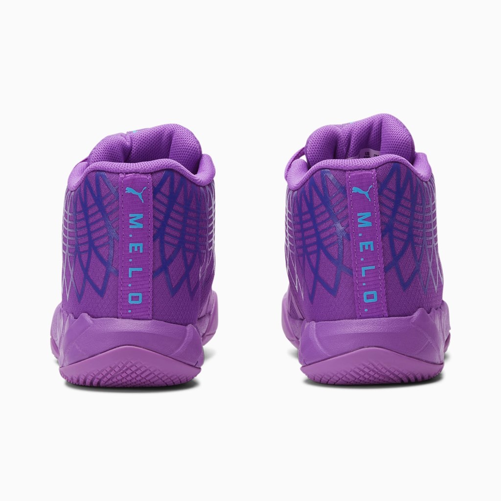 Purple Glimmer / Blue Atoll Puma MB.01 Little Boys' Sneakers | 0975PXYUQ