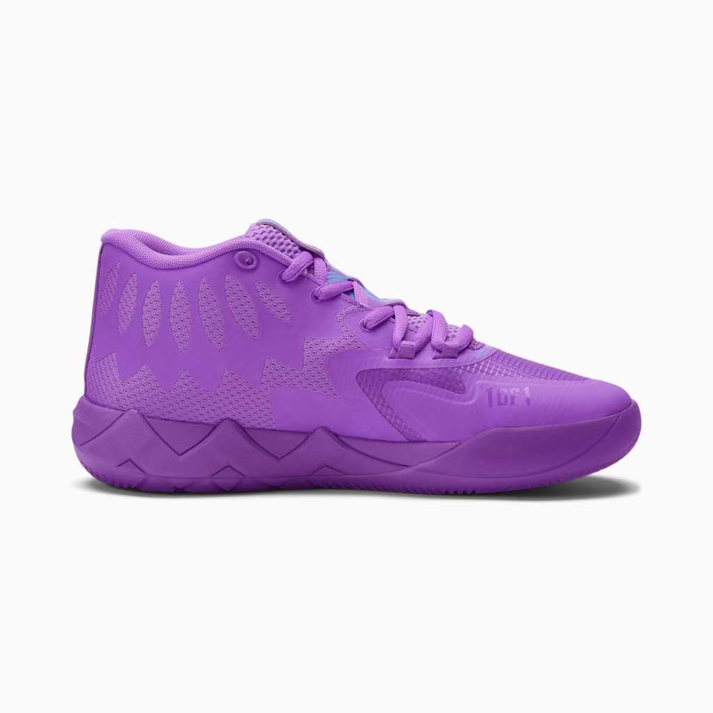 Purple Glimmer / Blue Atoll Puma MB.01 Queen City Men's Basketball Shoes | 3569SBTNO