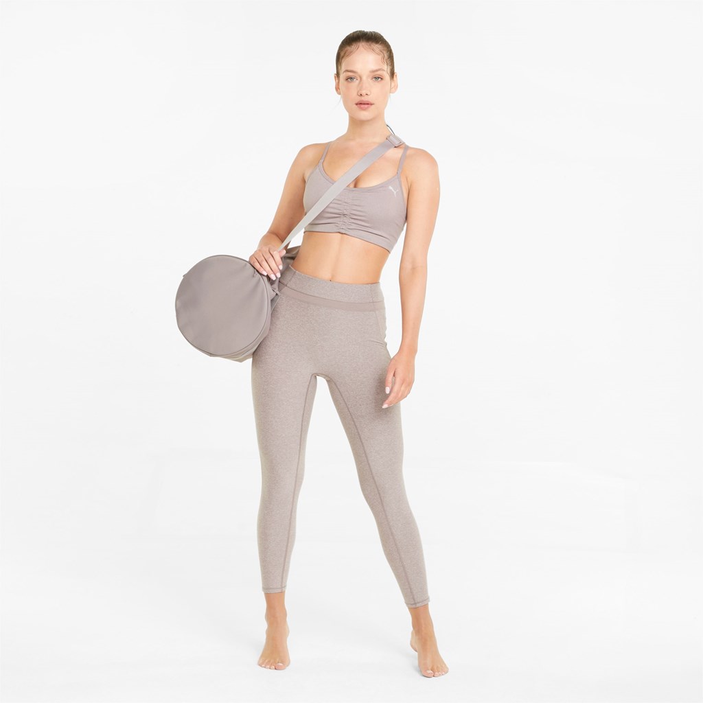 Quail Heather Puma Low Impact Studio Training Women's Sports Bra | 6809EMJVK