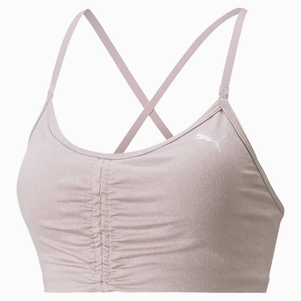 Quail Heather Puma Low Impact Studio Training Women's Sports Bra | 6809EMJVK