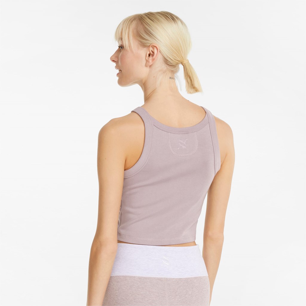 Quail Puma Exhale Ribbed Training Women's Tank Top | 5369GFTSQ