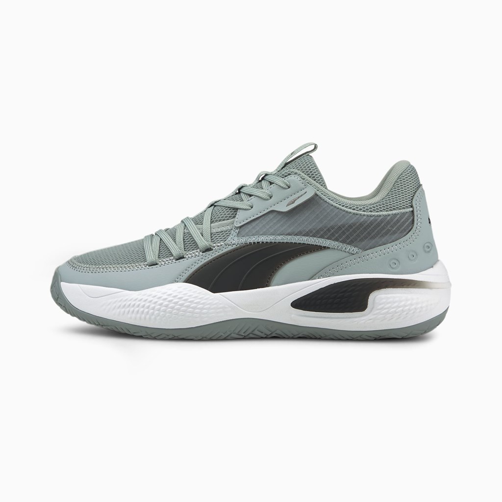 Quarry / Black Puma Court Rider Team Men\'s Basketball Shoes | 6852IBAUM