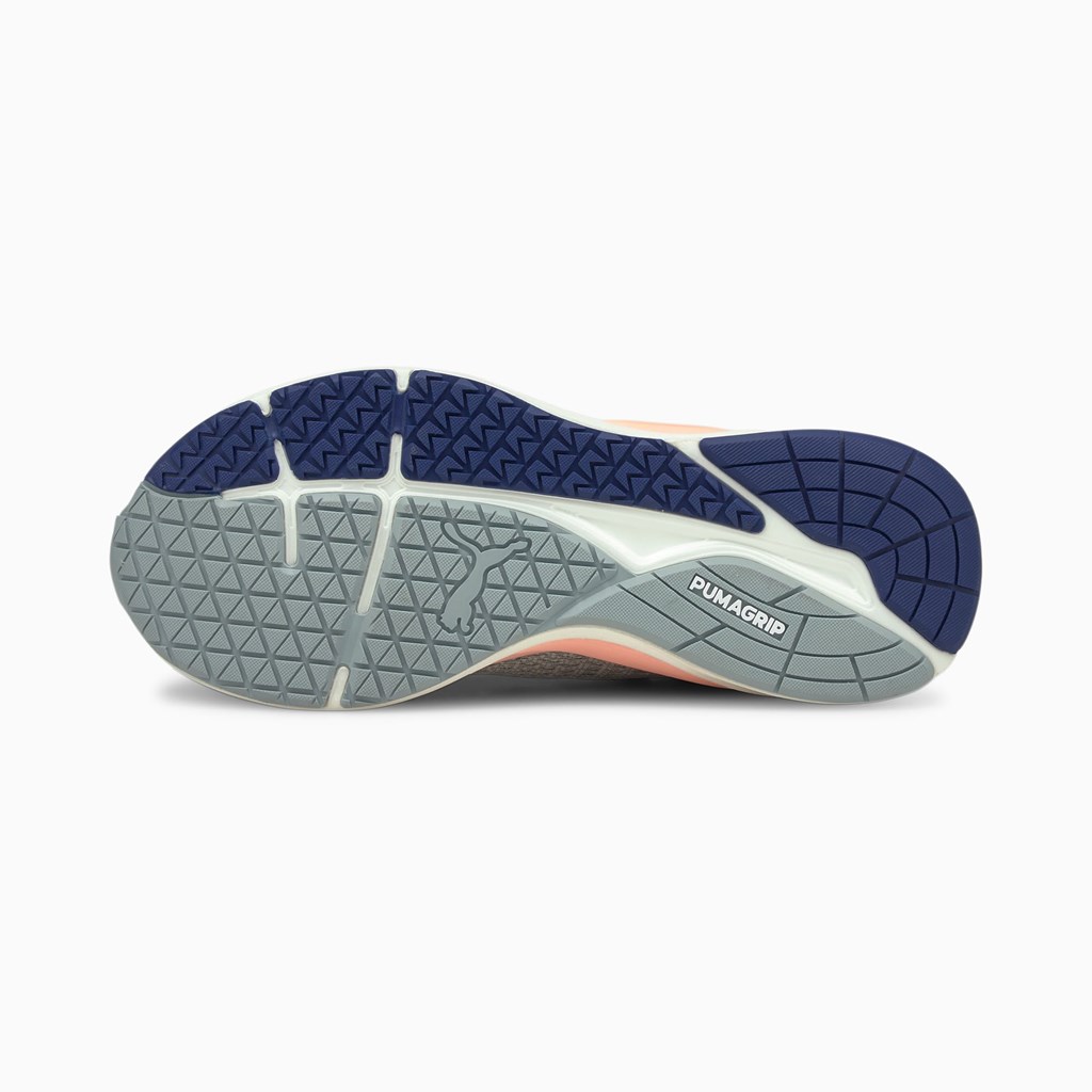 Quarry / Elektro Blue / Elektro Peach Puma Eternity NITRO Women's Running Shoes | 5149ZHGKE