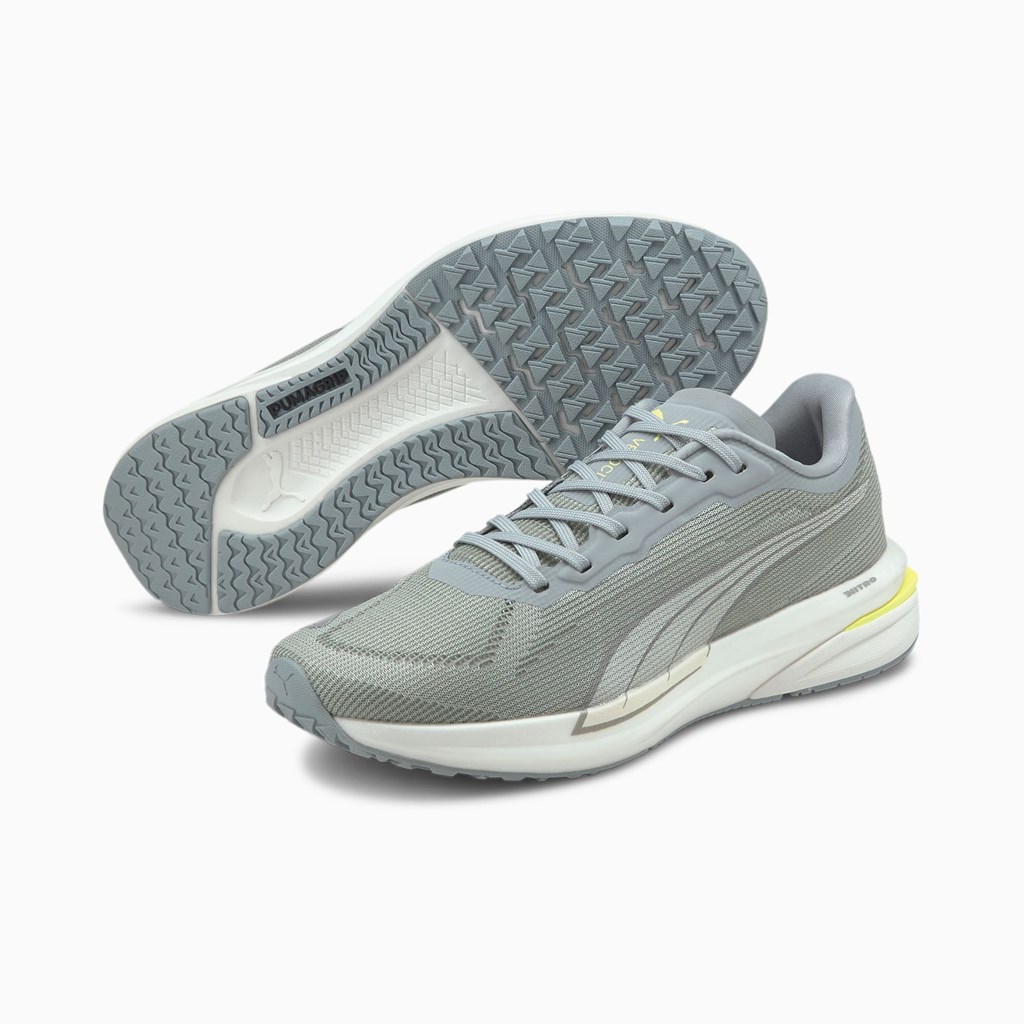 Quarry White Puma Velocity NITRO Women's Running Shoes | 6593TZHVR