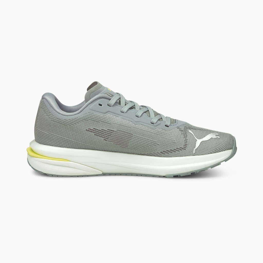 Quarry White Puma Velocity NITRO Women's Running Shoes | 6593TZHVR