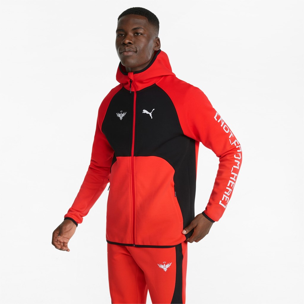 Red Blast Puma Melo Dime Basketball Men\'s Jacket | 7534SMVGC