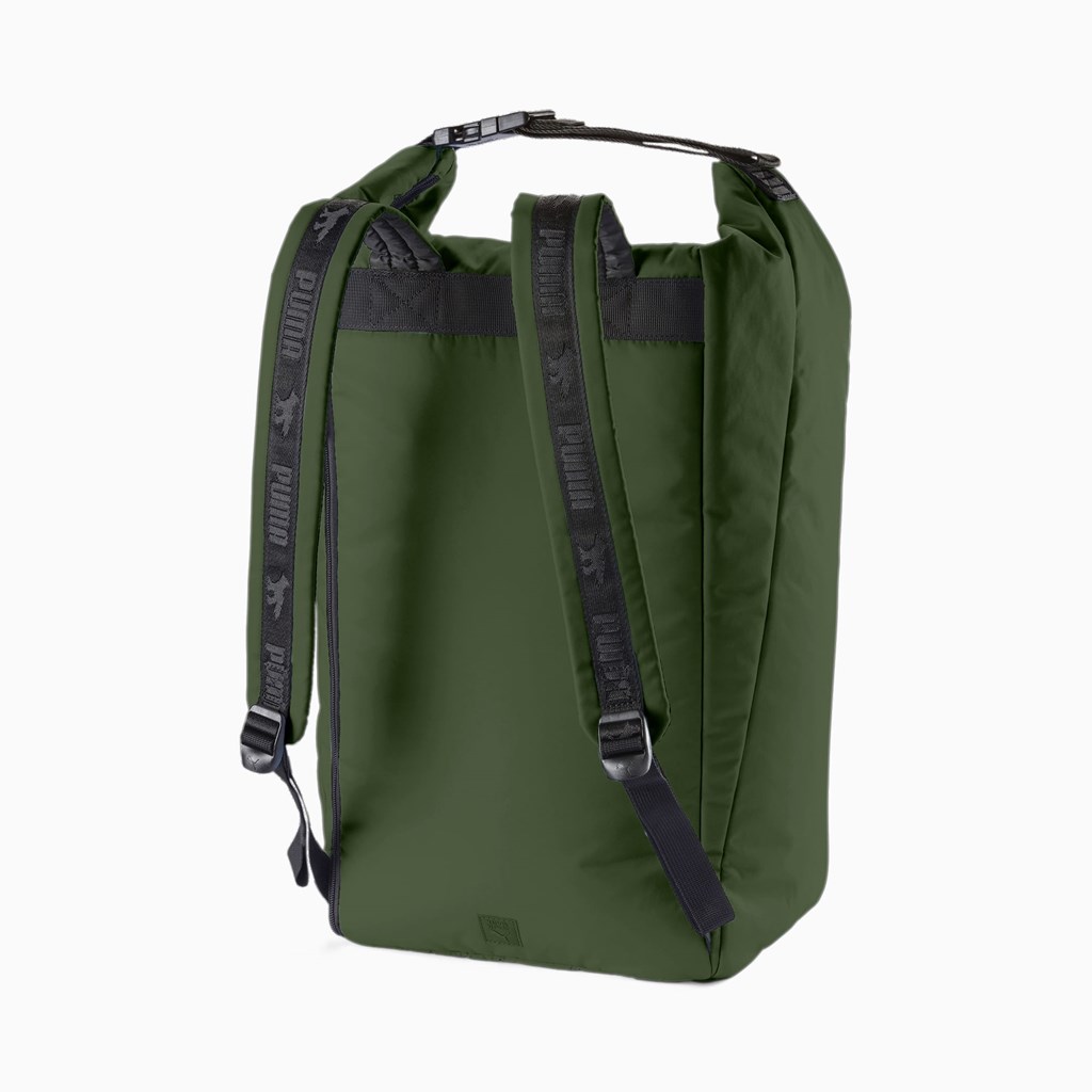 Rifle Green Puma PUMA x MAISON KITSUNE Rolltop Women's Backpack | 3274RAUES