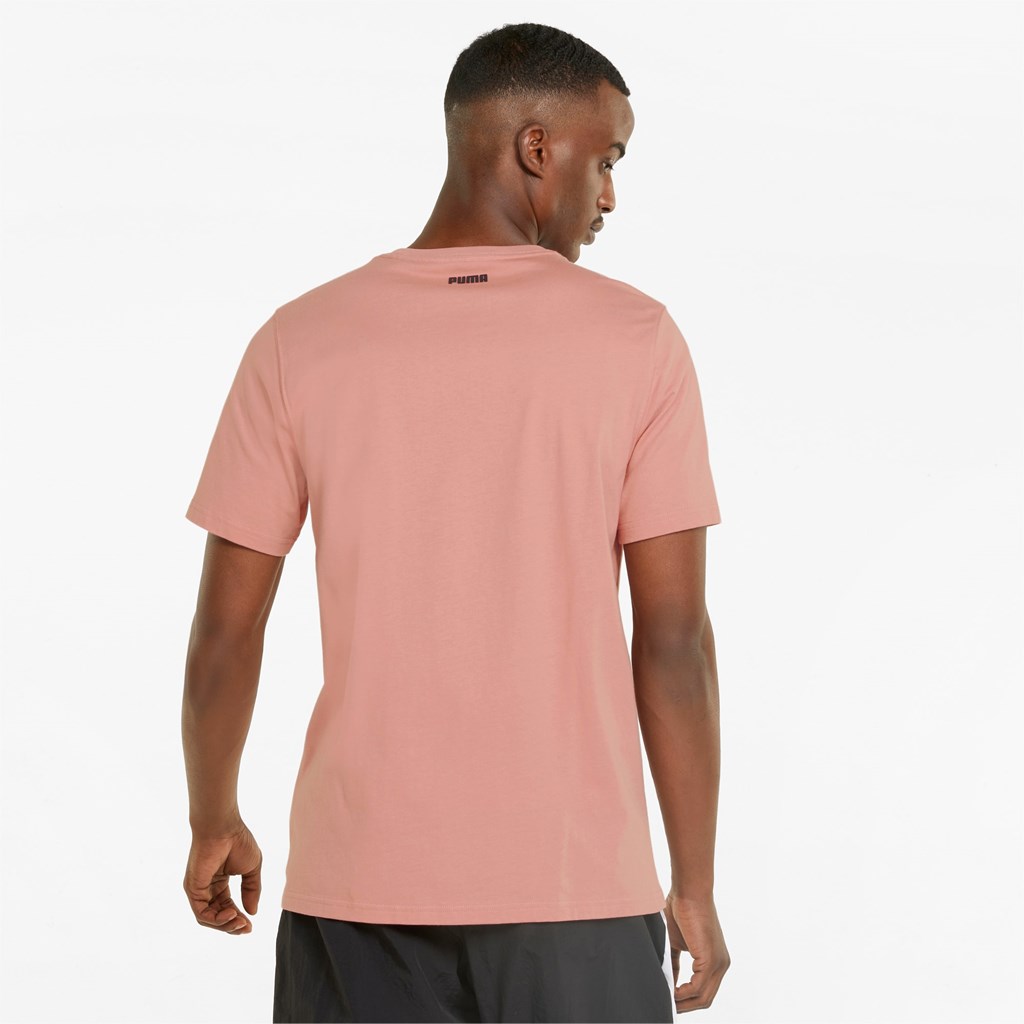 Rosette Puma Dylan Short Sleeve Basketball Men's Tee | 7340AEKOD