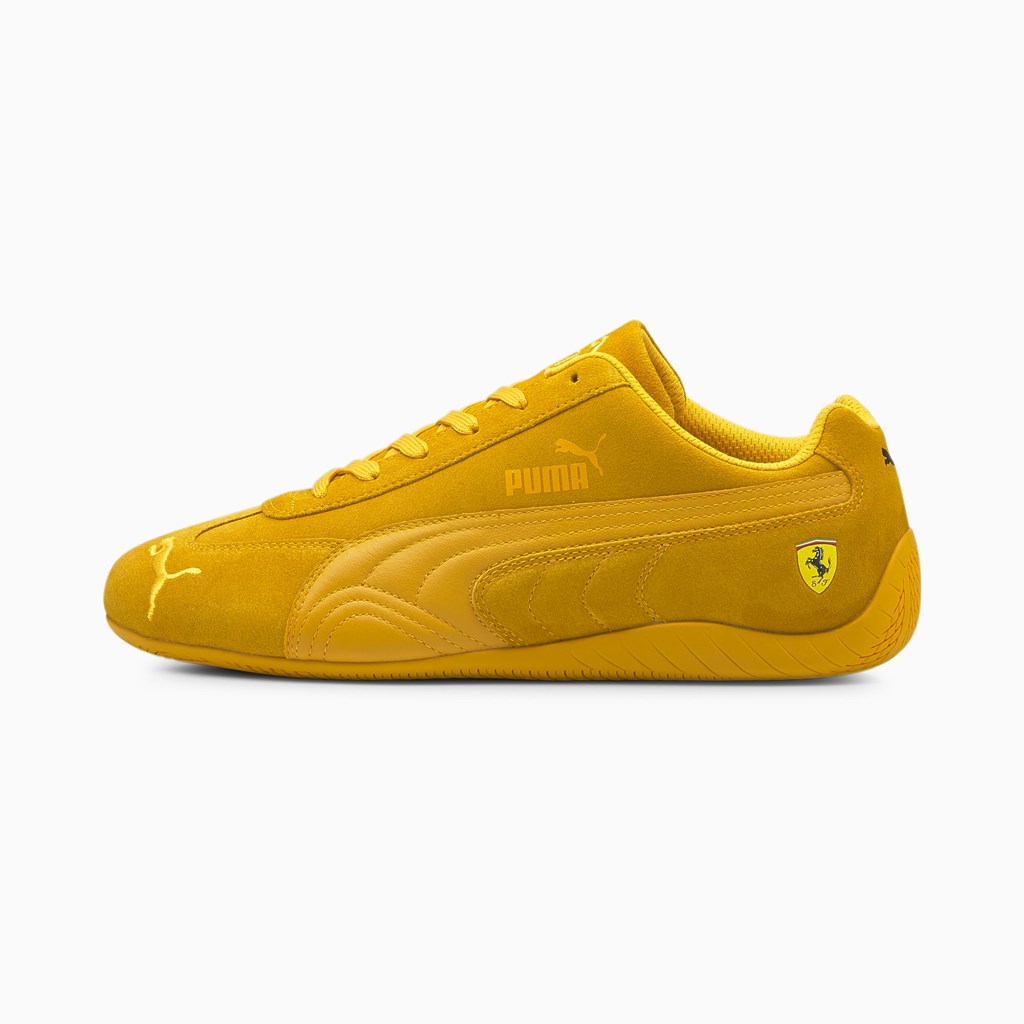 Saffron / Saffron / Saffron Puma Scuderia Ferrari Speedcat Men\'s Motorsport Shoes | 9362HTSIV