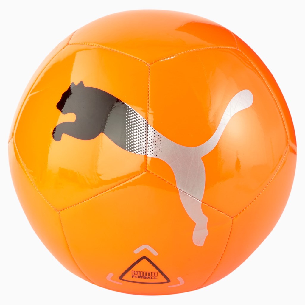 Shocking Orange / Black / Metallic Silver Puma Icon Men\'s Ball | 2175TIJHU