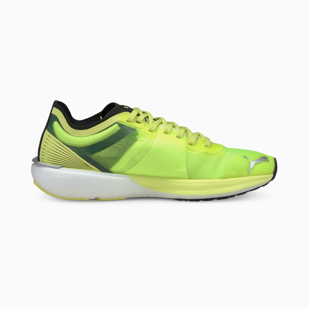 Soft Fluo Yellow Black Puma Liberate NITRO Women's Running Shoes | 8924OTZHC