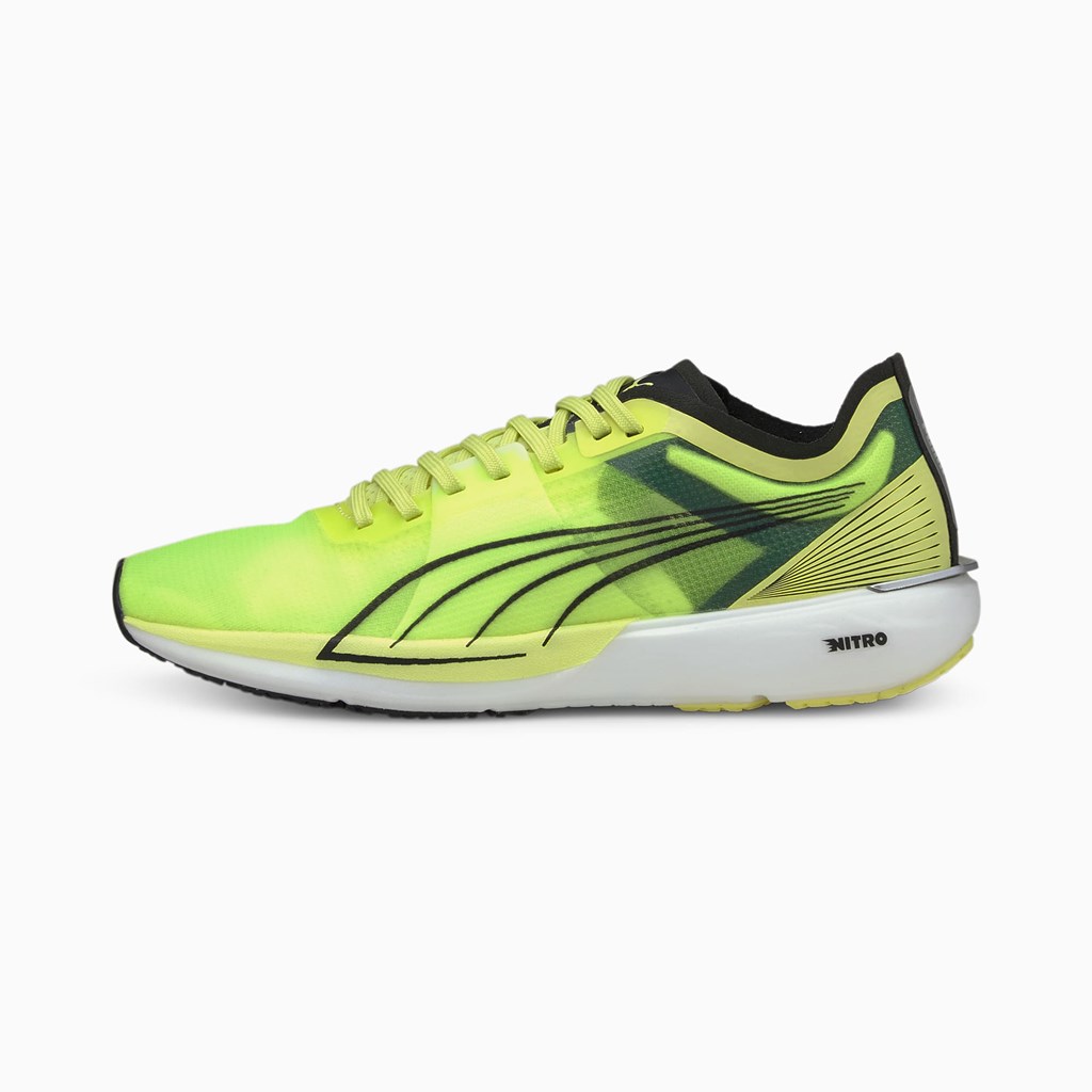 Soft Fluo Yellow Black Puma Liberate NITRO Women\'s Running Shoes | 8924OTZHC