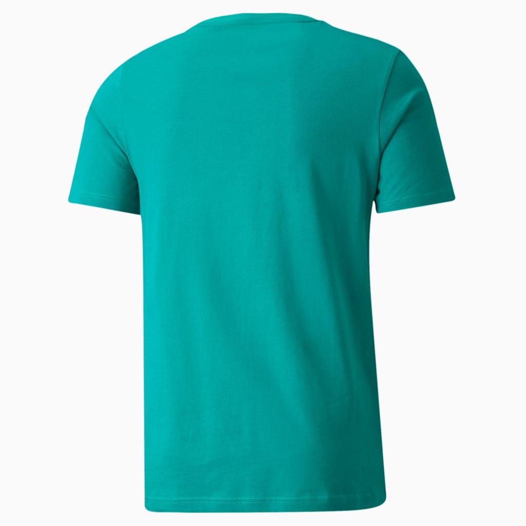 Spectra Green Puma Mercedes F1 Logo Men's Tee | 4628UPTNF