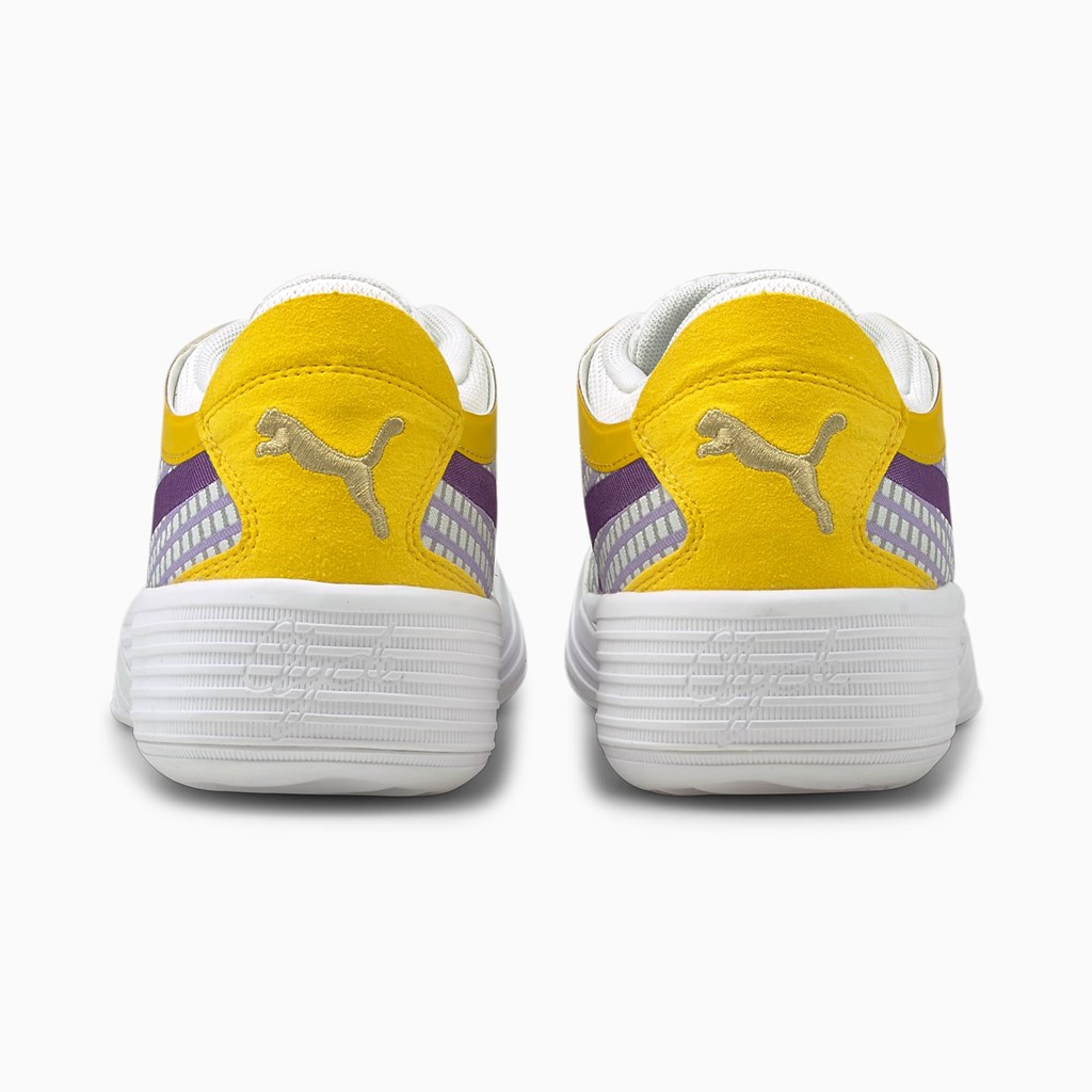 Spectra Yellow / White Puma Clyde All-Pro JR Boys' Basketball Shoes | 1035LGMXY