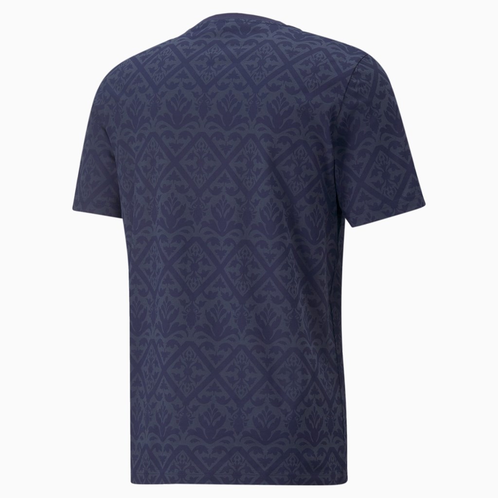 Spellbound / Peacoat Puma FIGC Graphic Winner Soccer Men's Tee | 4691MOZUI