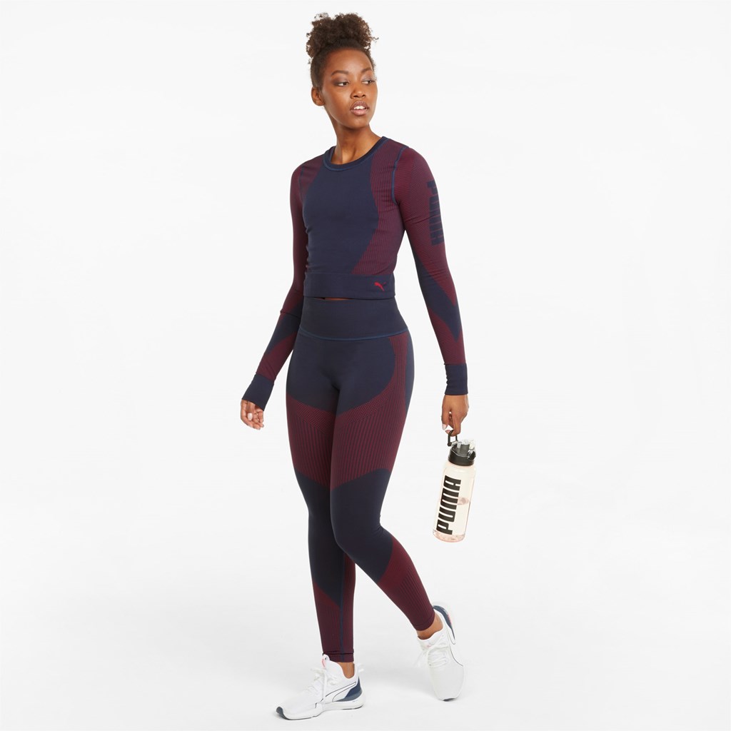 Spellbound / Sunblaze Puma Seamless Long Sleeve Fitted Training Women's Tee | 9356IRWQO