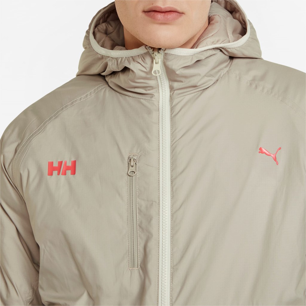 Spray Green Puma PUMA x HELLY HANSEN Reversible Padded Men's Jacket | 7364HPLJC